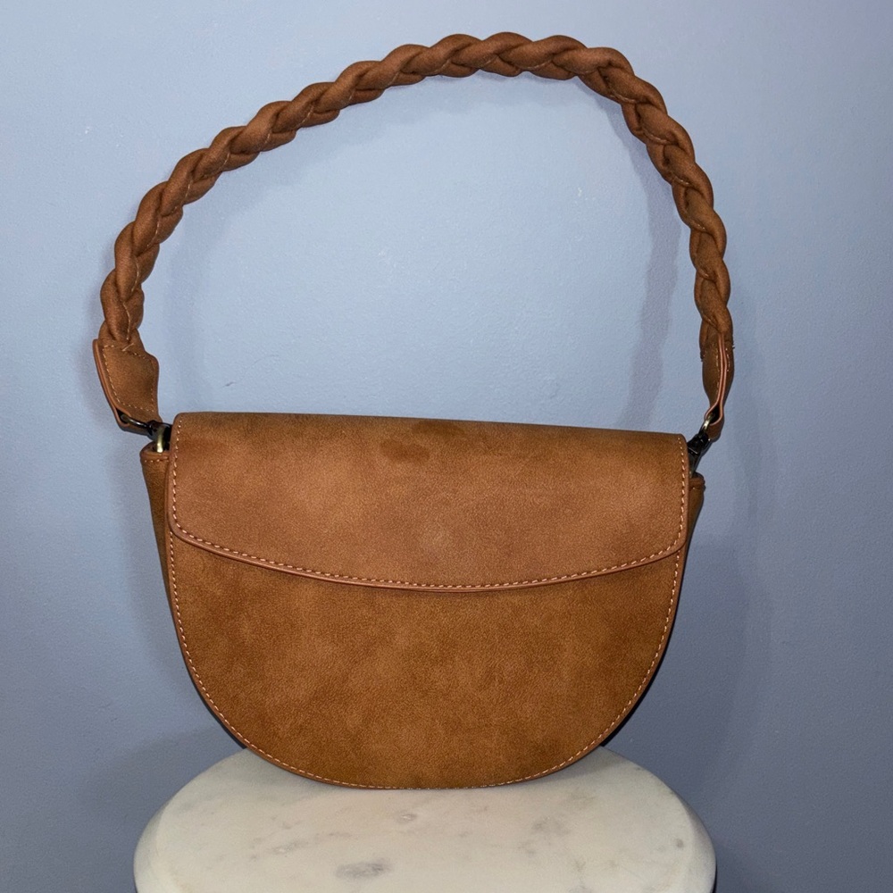 Suede shoulder or crossbody bag